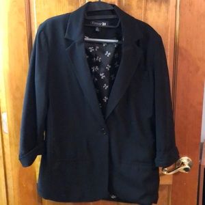 Black 3/4 sleeve Blazer
